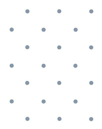 polka dot french blue on white