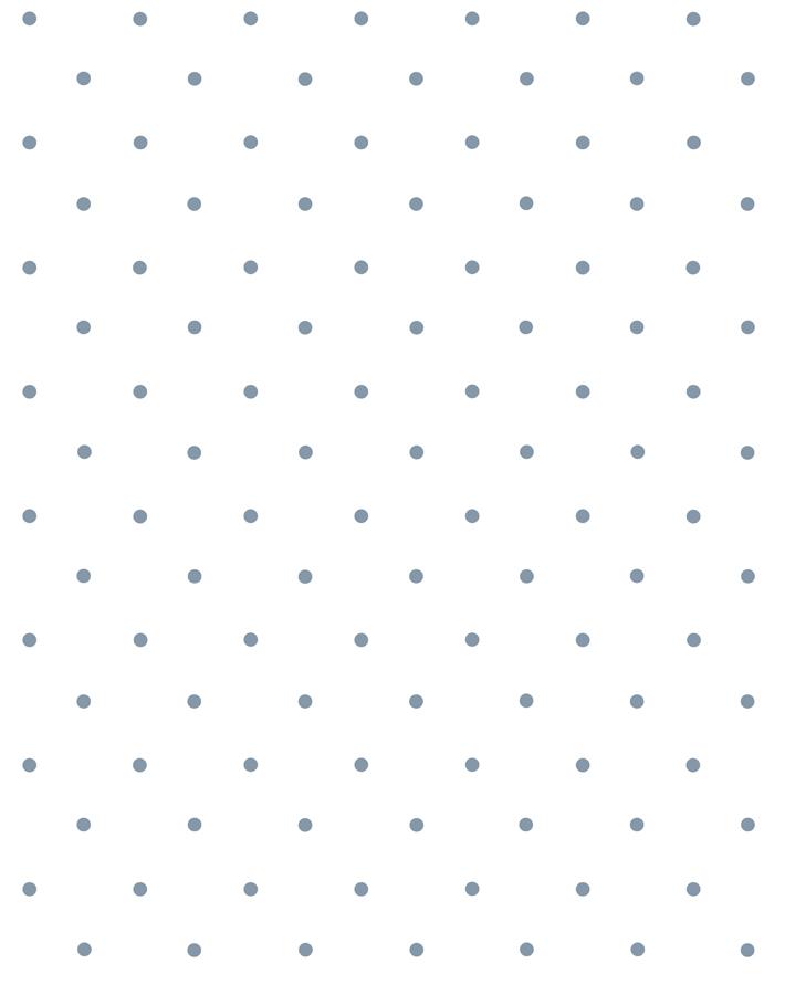 polka dot french blue on white