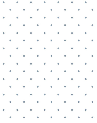 polka dot french blue on white
