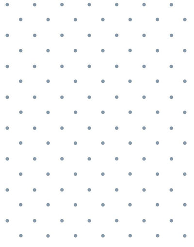 'Polka Dot' Wallpaper by Sugar Paper - French Blue On White