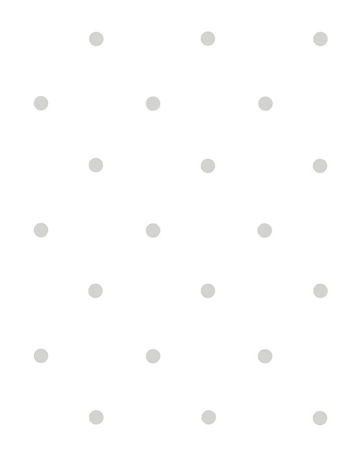 polka dot grey on white