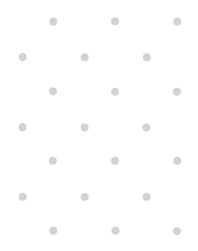 polka dot grey on white