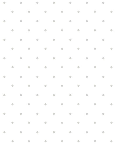 polka dot grey on white