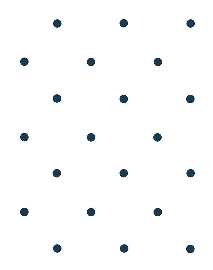 polka dot navy on white