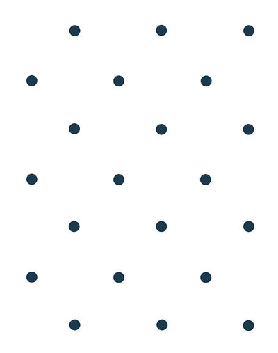 polka dot navy on white