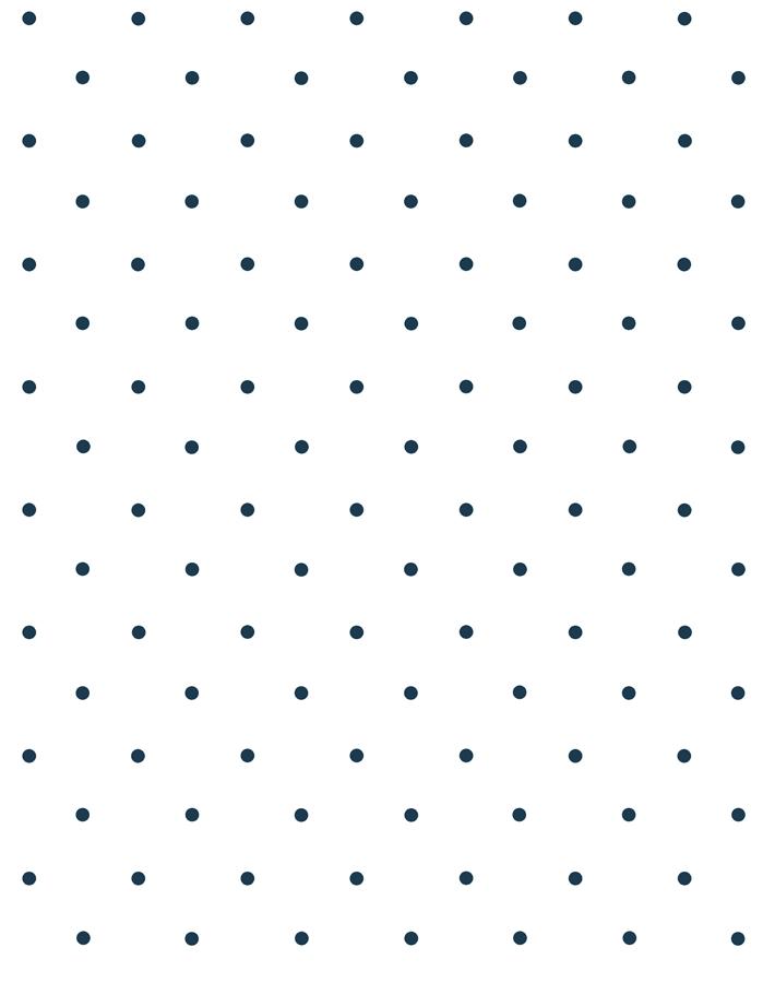 polka dot navy on white