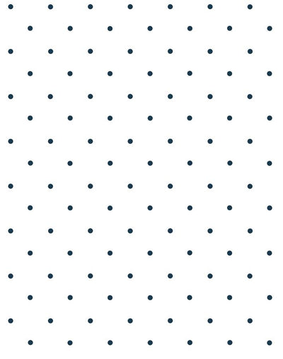 'Polka Dot' Wallpaper by Sugar Paper - Navy On White
