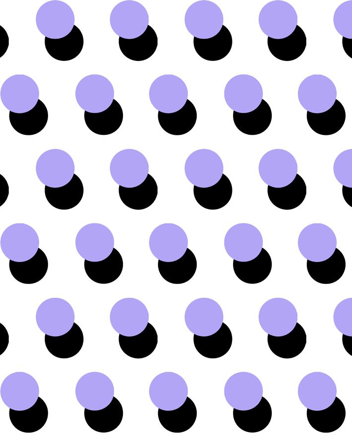 'Pop Dots' Wallpaper by Clare V. - Lavender