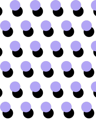 'Pop Dots' Wallpaper by Clare V. - Lavender