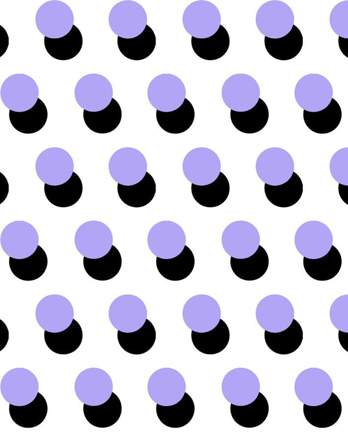 'Pop Dots' Wallpaper by Clare V. - Lavender