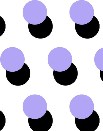 'Pop Dots' Wallpaper by Clare V. - Lavender