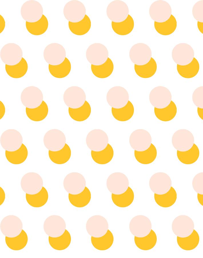 'Pop Dots' Wallpaper by Clare V. - Marigold