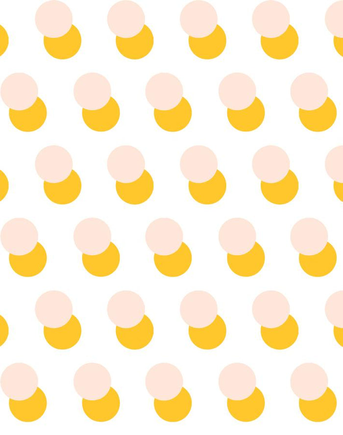 'Pop Dots' Wallpaper by Clare V. - Marigold