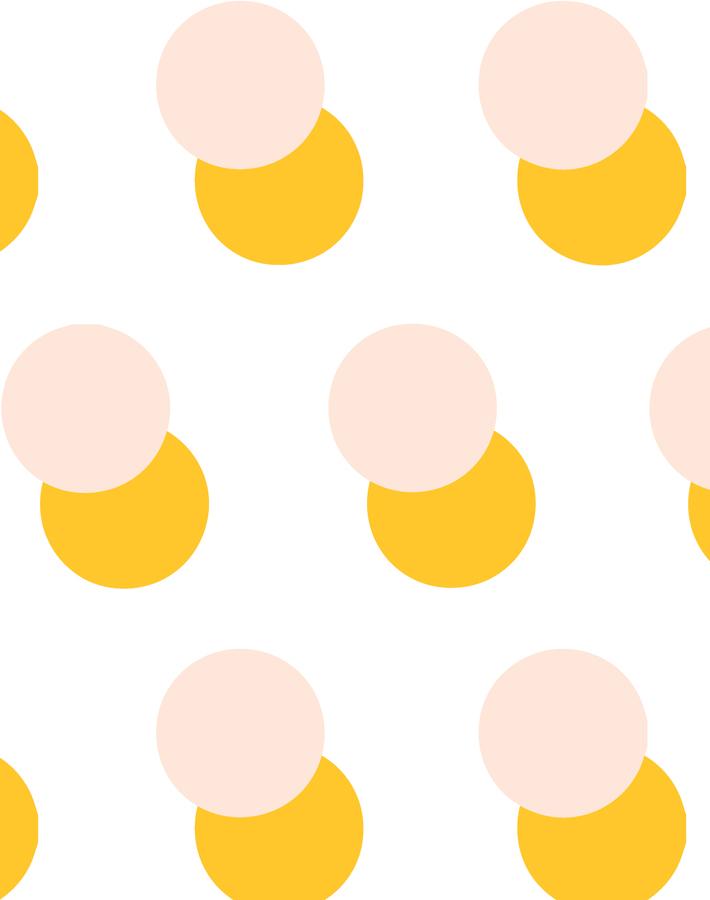 'Pop Dots' Wallpaper by Clare V. - Marigold