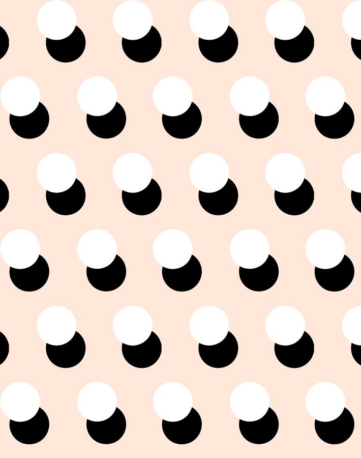 'Pop Dots' Wallpaper by Clare V. - Peach