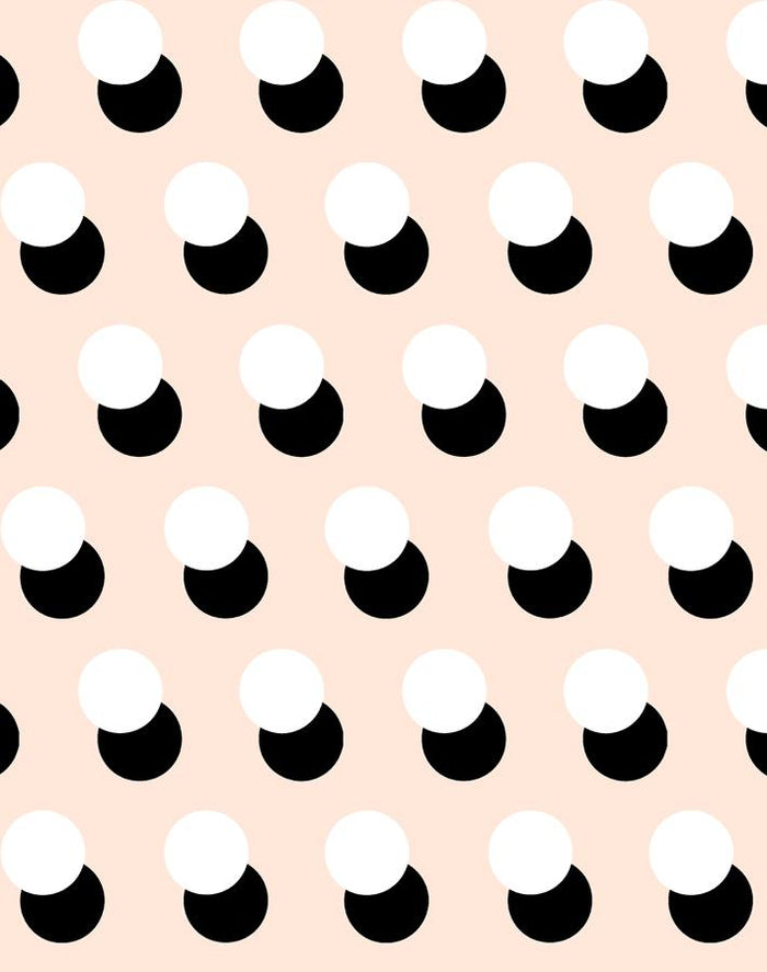 'Pop Dots' Wallpaper by Clare V. - Peach