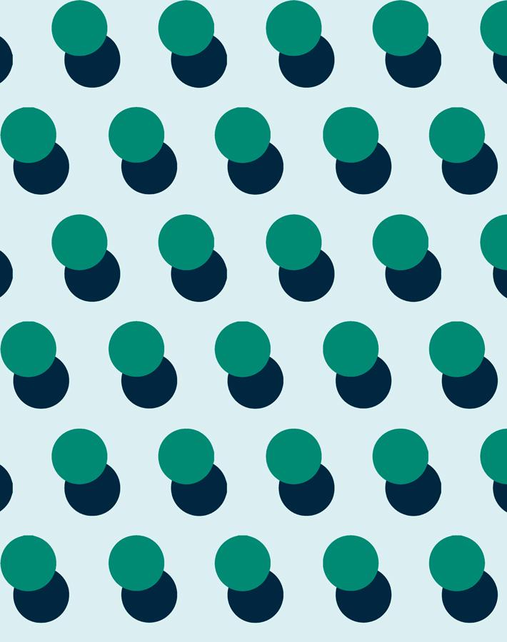 'Pop Dots' Wallpaper by Clare V. - Sky