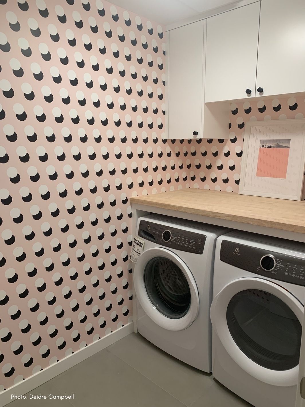 'Pop Dots' Wallpaper by Clare V. - Peach