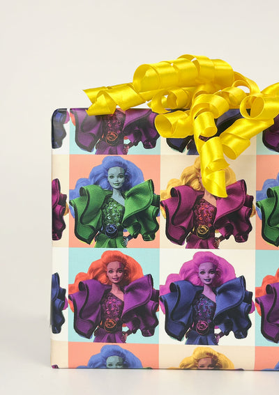 Pop Print Dream Date Barbie™ Gift Wrap - Multi