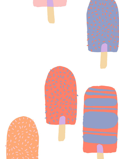 popsicles wallpaper by tea collection orange pink