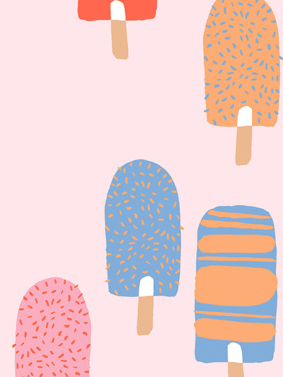 popsicles wallpaper by tea collection pink