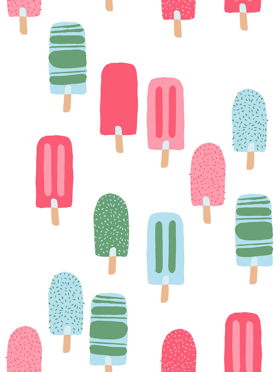 'Popsicles' Wallpaper by Tea Collection - Strawberry Shortcake