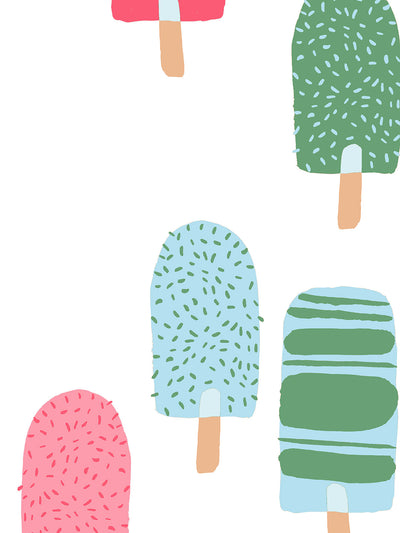 'Popsicles' Wallpaper by Tea Collection - Strawberry Shortcake