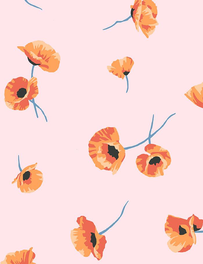 Poppy Print Studio Checker Straw Wallpaper