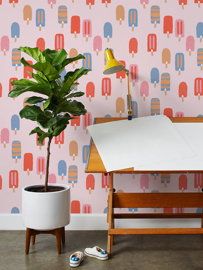 popsicles wallpaper by tea collection pink