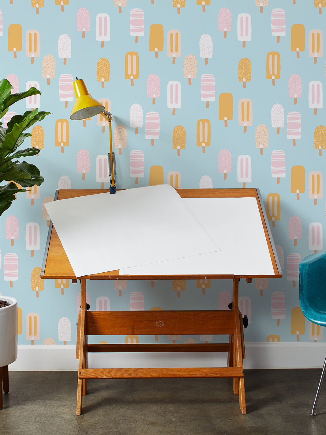 'Popsicles' Wallpaper by Tea Collection - Sky