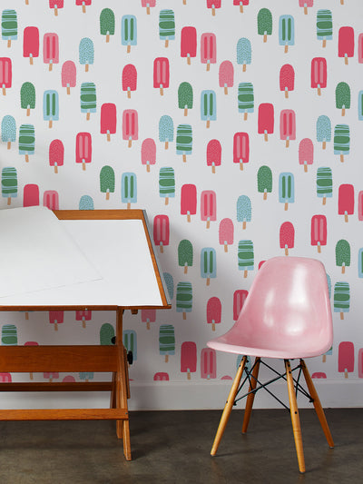 popsicles wallpaper by tea collection strawberry shortcake