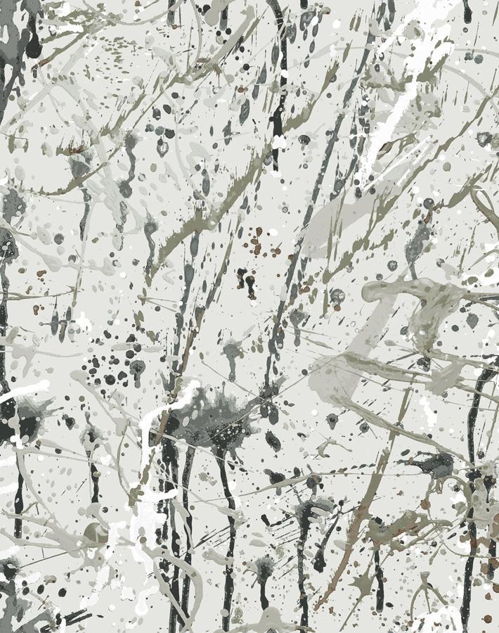 'Pratt Paint' Wallpaper by Chris Benz - Silver