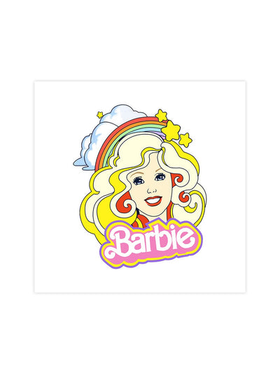 rainbow barbie on acrylic