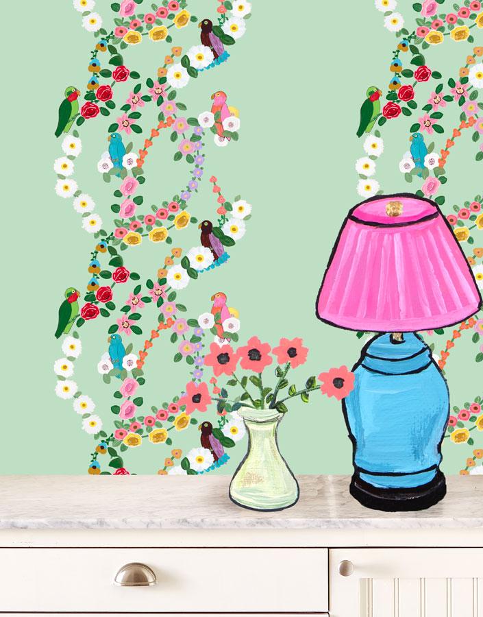 rainbow-garden-stripe-aventurine-wallpaper-by-carly-beck
