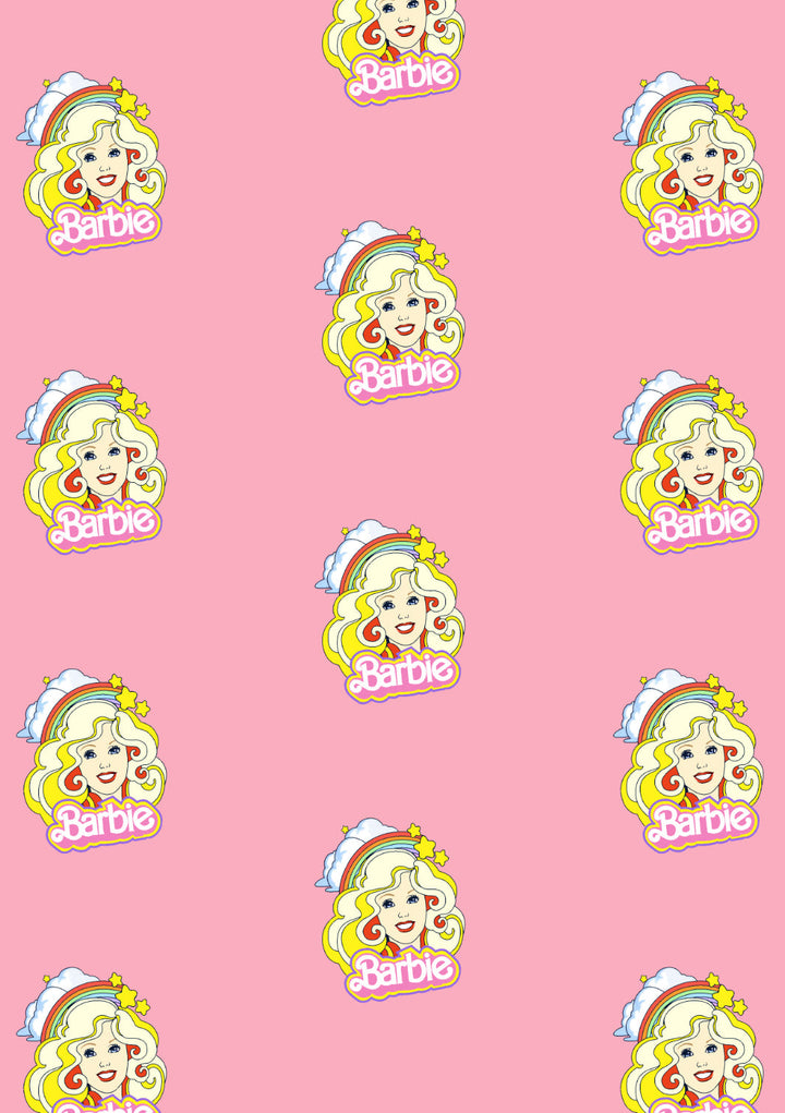 Rainbow Barbie™ Gift Wrap - Bubblegum