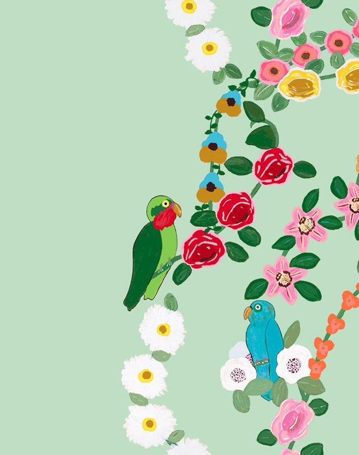 Papier peint « Rainbow Garden Stripe » par Carly Beck - Aventurine