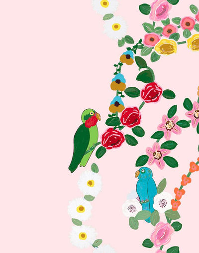 'Rainbow Garden Stripe' Wallpaper by Carly Beck - Piggy Bank