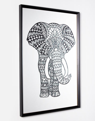 Artshoppe Raja the Black Elephant Mirror