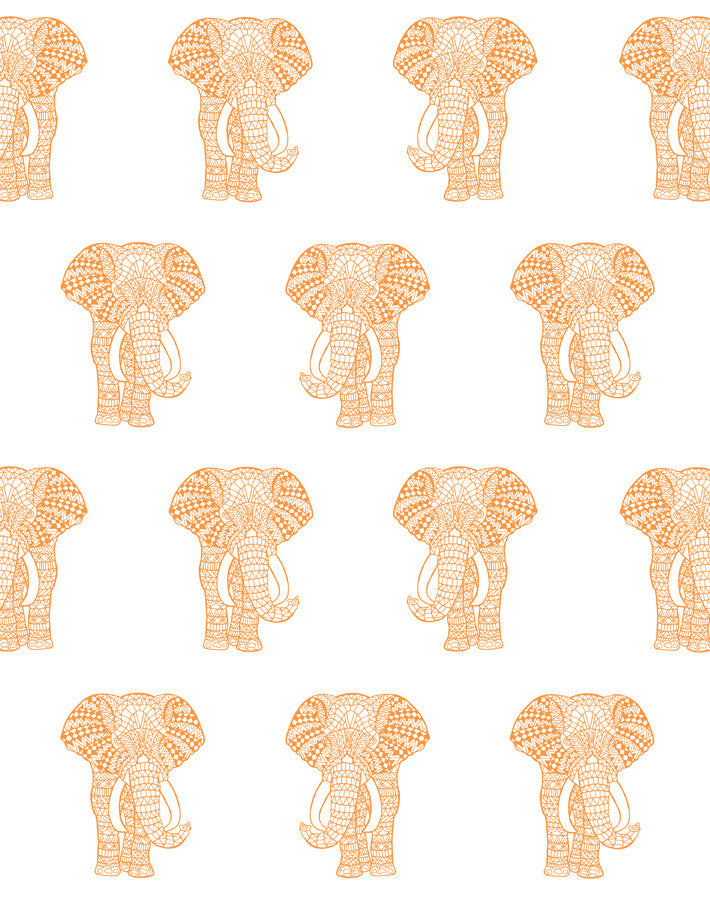 'Raja The Elephant' Wallpaper by Wallshoppe - Pushpop