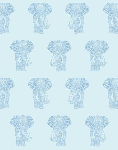 'Raja The Elephant' Wallpaper by Wallshoppe - Sky