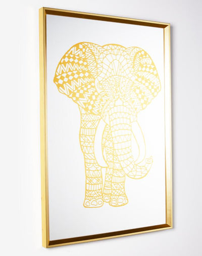 Artshoppe Raja the Orange Elephant Mirror