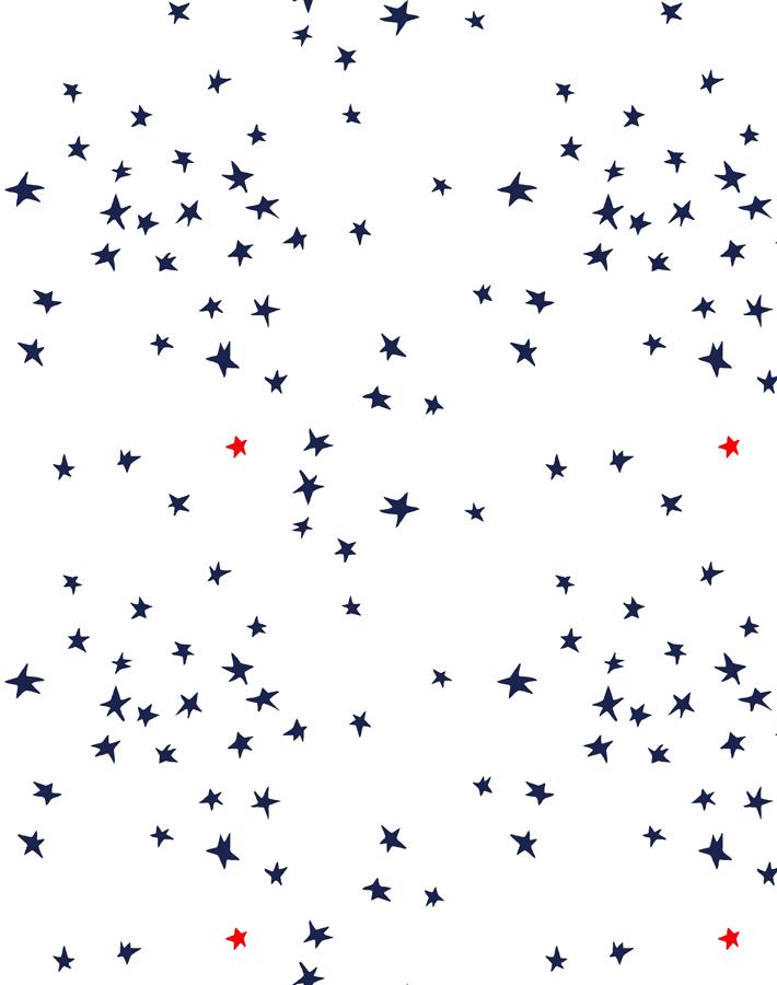 rising-star-wallpaper-navy-on-white-with-red