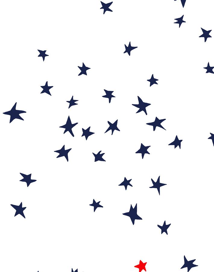 rising-star-wallpaper-navy-on-white-with-red