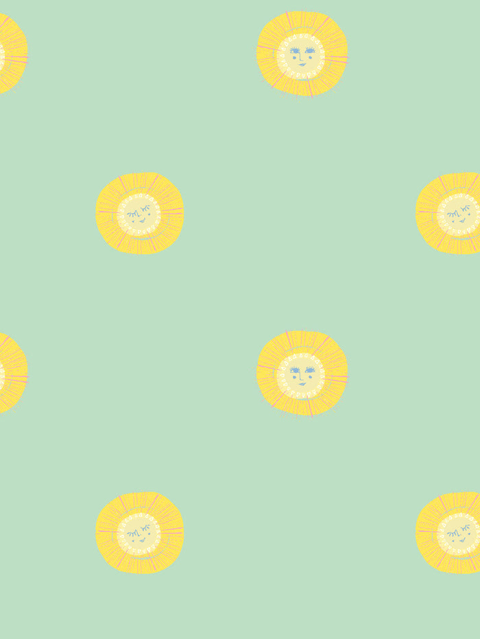 'Rising Sun' Wallpaper by Tea Collection - Aventurine
