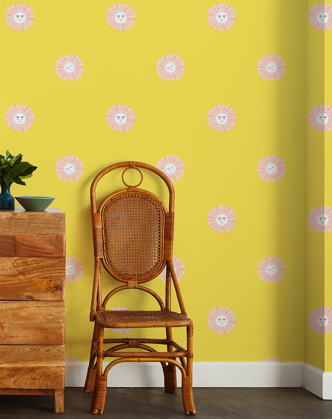 'Rising Sun' Wallpaper by Tea Collection - Daffodil