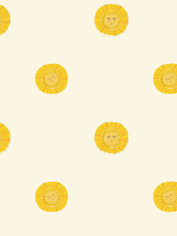 'Rising Sun' Wallpaper by Tea Collection - Cream