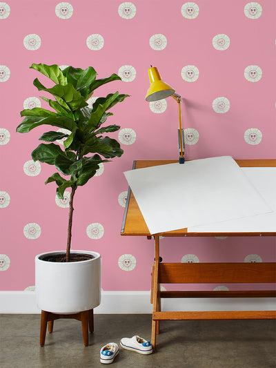 'Rising Sun' Wallpaper by Tea Collection - Pink