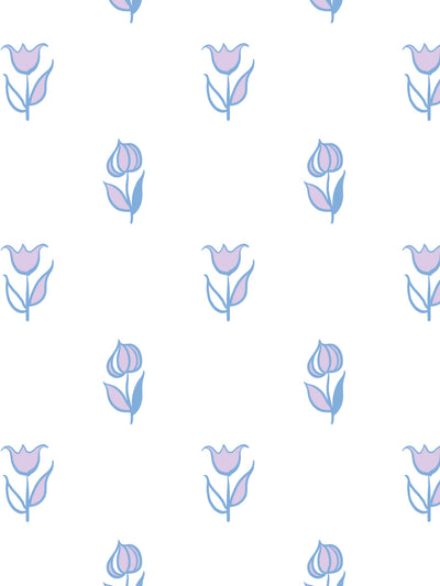 ritas flowers wallpaper by lingua franca lavender blue