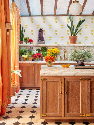 ritas flowers wallpaper by lingua franca marigold daffodil