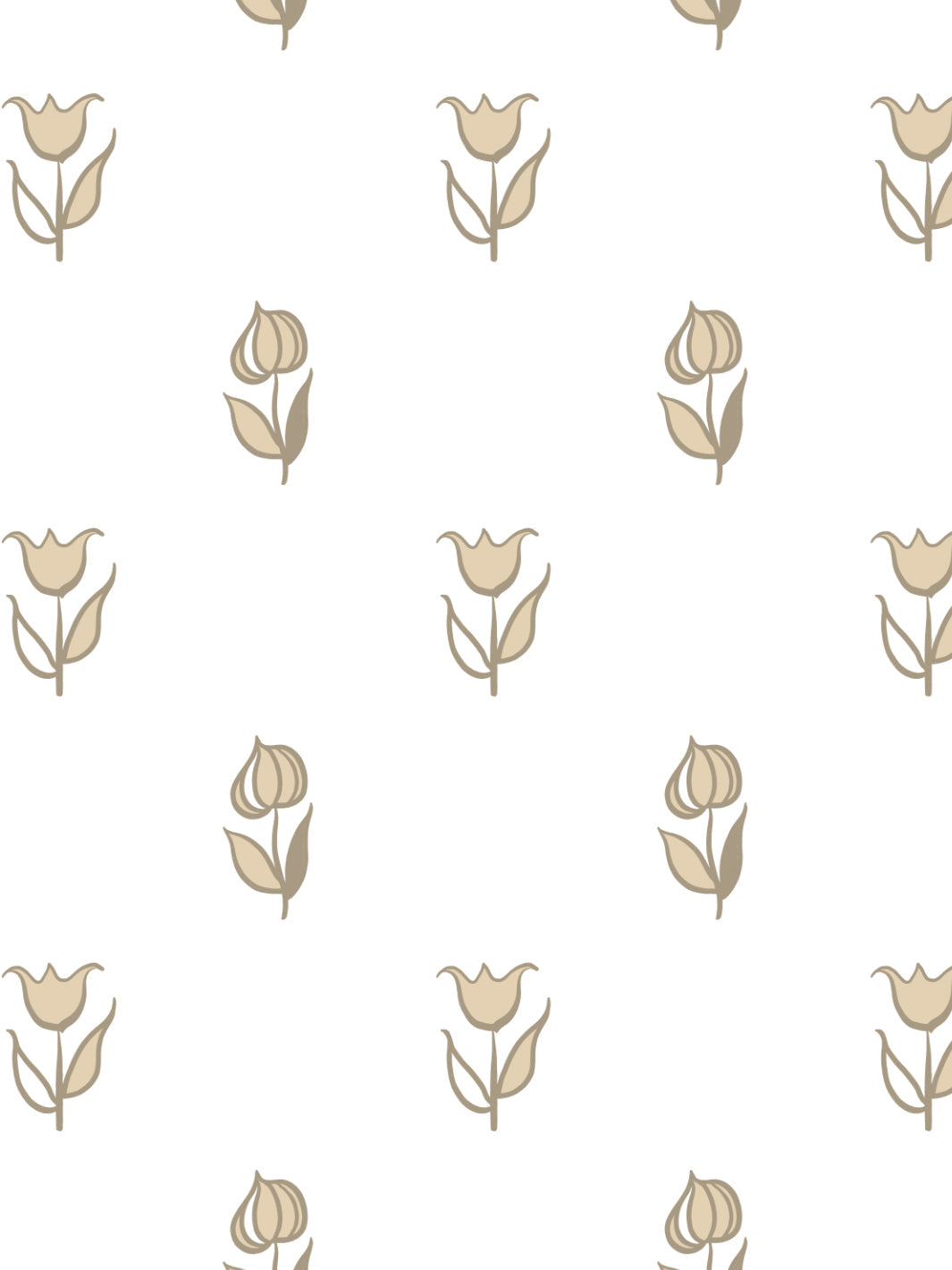 'Rita's Flowers' Wallpaper by Lingua Franca - Oatmeal